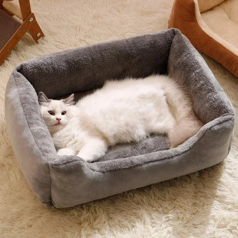CloudNest Pet Bed™ – Μαλακό Βελούδινο Καταπραϋντικό Κρεβάτι για Γάτες & Μικρούς Σκύλους
