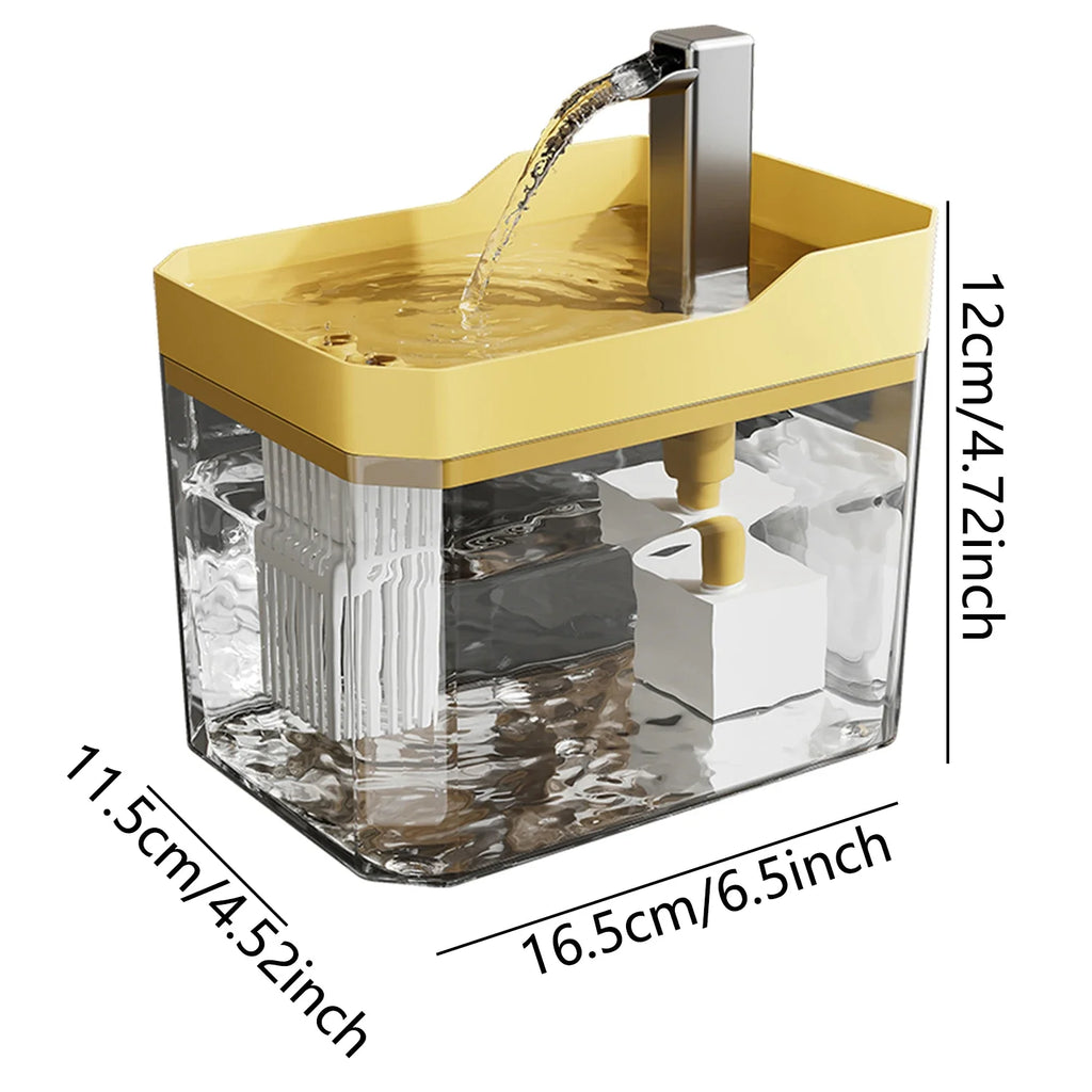 1.5L Automatic Cat Water Fountain with USB Pump & Filter